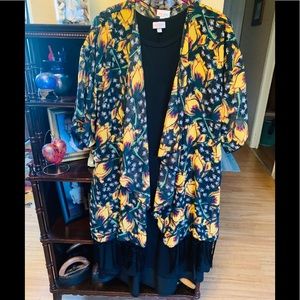 Lularoe black Carly Large and Madison Large